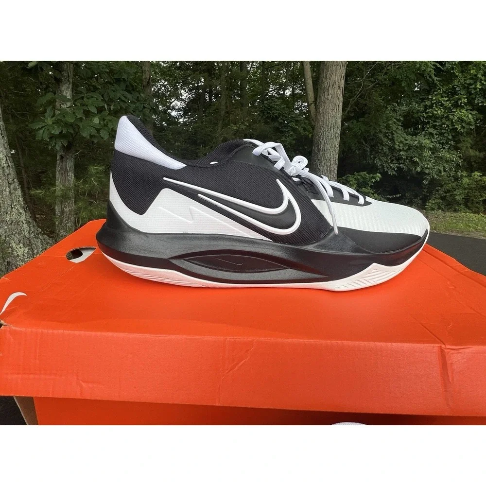Nike‎ Precision VI Running Shoe Black White Size 14